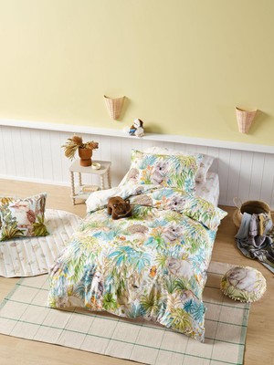 Linen House Kids x Lauren Stringini Gum Leaf Gully Quilt Cover Set - Double Doub