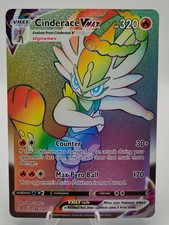 Pokémon Cinderace VMAX Secret Raro Full Art Holo 194/192 Scontro Ribelle 320 HP 2020