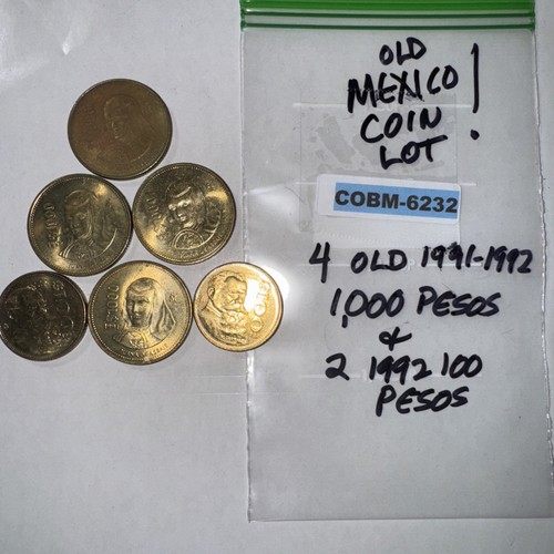 Old Mexico Pesos Lot 1991-1992 1,000 Pesos and More COBM-6232 - Picture 16 of 17