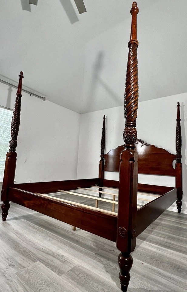 Кровать Ethan Allen британская классика отделка киноварь королева Монтего ананас - Изображение 2 из 4