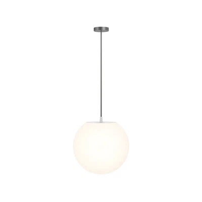 Pendelleuchte Außen Rund Ø 30 cm E27 IP54 Grau Weiß Kugel Garten Terrasse - Bild 1 von 4
