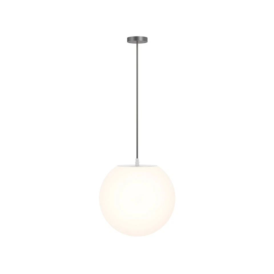 Außen Pendelleuchte rund Ø 30 cm E27 IP54 Grau Weiß Kugel Lampe Garten Terrasse - Bild 1 von 4