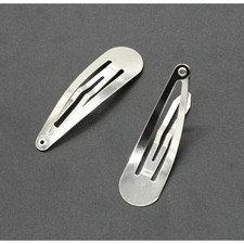 10 pcs Metallic Silver Drop Shape Hair Clips Head Hairpins Jewelry Finding Women