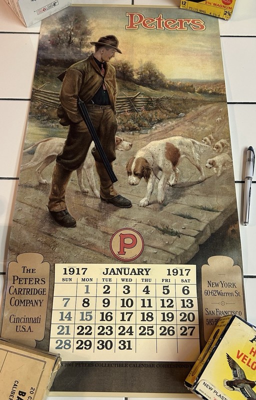 7 REMINGTON/PETERS RIFLES Calendars EARLY 1900’s Reprints WILDLIFE Ammo HUNTING