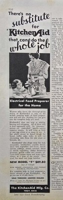 1932 Kitchen Aid Mixer That can do the whole job Vintage Appliance Ad 