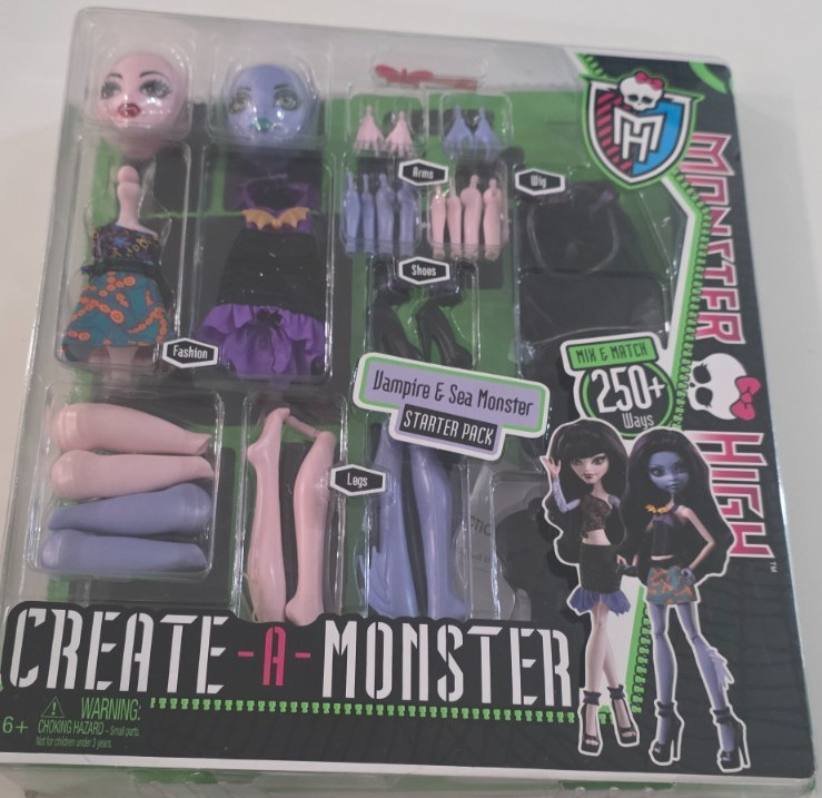 BRAND NEW Monster High 2011 Create a Monster WEREWOLF & DRAGON Starter Pack BNIB