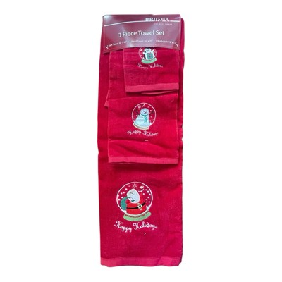 Bright Ideas Happy Holidays 3 Piece Towel Set