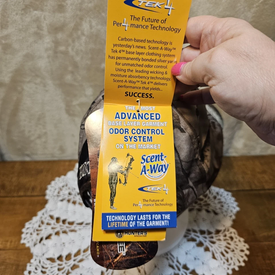 Nuevo Hunter's Specialties Scent Away Camuflado Gorra Camuflaje Correa Ajustable Foto 4 de 4