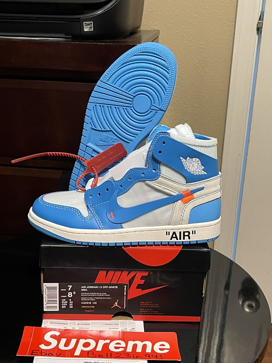 Off White x Air Jordan 1 Retro High OG UNC AQ0818-148