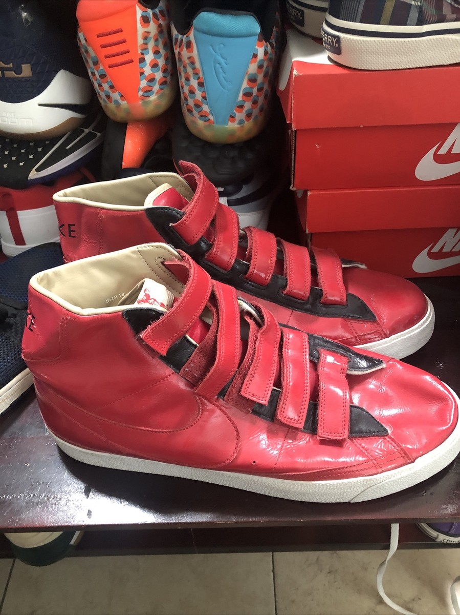 RARE Nike Blazer Ac High Le Shoes 386162-661 Mens Red/White Size