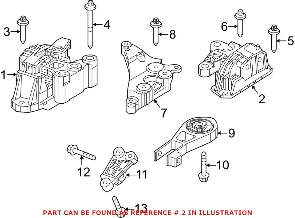 Aislador de montaje de transmisión AT izquierdo conductor Mopar genuino OEM para Jeep Compass L4 Foto 2 de 3