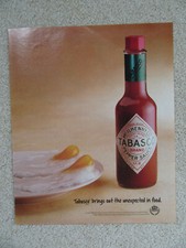 1993 Advertising - Tabasco Pepper Sauce (125th Anniversary) Eggs On A Plate.