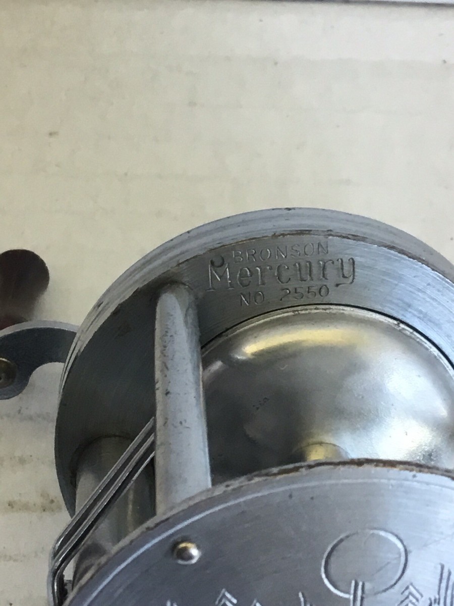 Vintage BRONSON MERCURY #2550 Bait Casting Ice Fishing Reel