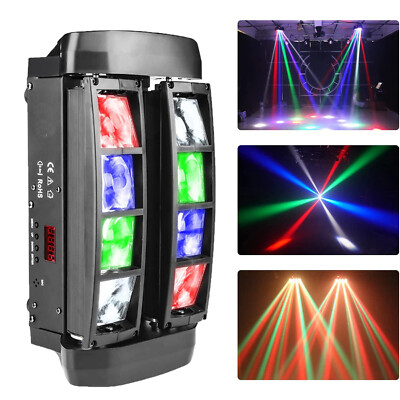 80W LED Spider Moving Head Bühnenlicht RGBW 8LED Beam DMX Weihnachten Partylicht