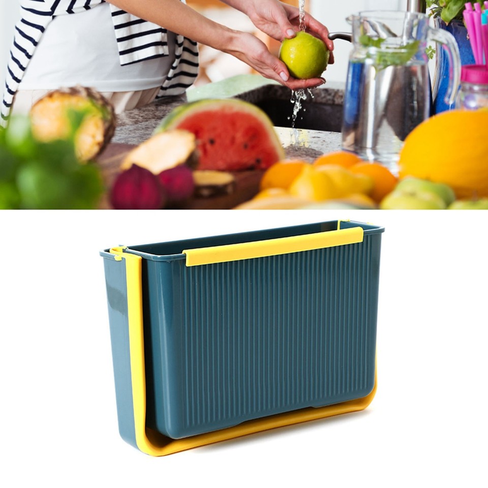 Wall Mounted Folding Trash Bin Strong Load Bearing Large Capacity