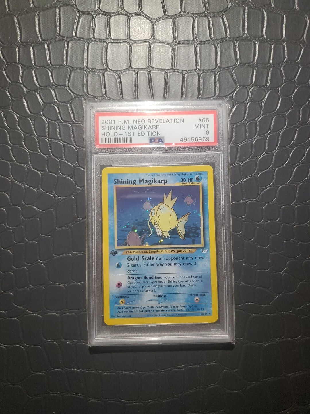 Pokemon Card - PSA 9 1st Edition Shining Magikarp - Neo Revelation - 66/64