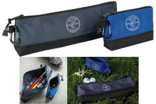 2 Standing Up Zipper Bags 7" and 14" Width Heavy Duty Tool Pouch Ballistic Weave