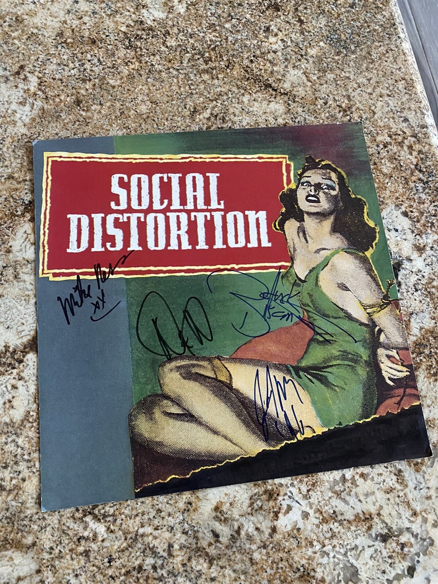Signed Autographed SOCIAL DISTORTION Full Band Album Sized Poster