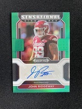 2023 Chronicles Prizm Draft Picks John Ridgeway Auto Green Prizm SP Arkansas