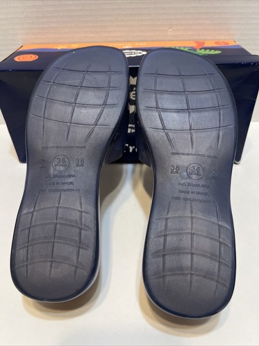 NEU Azaleia Hot Tropics Azaleen BLAU sonnenbräune Rutschsandalen 7M klarer Strand - Bild 7 von 8