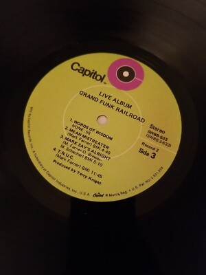 Grand Funk Railroad Live 2 Record Set W/Poster 1970 Fair/G+ | eBay