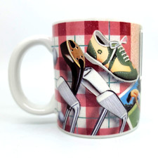 Russ Golf Coffee Mug Cup Golfer Bag Clubs Novelty Fathers Day