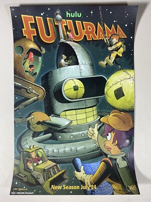 Futurama Poster Fox Hulu SDCC Comic Con 2023 Exclusive Promo 12x18