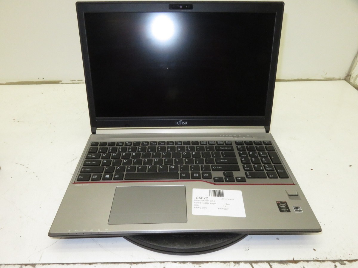 Fujitsu LifeBook E754 Laptop Intel Core i5-4300M 8GB Ram No HDD or