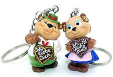 Ü egg teddies figures as pendants couple I LOVE YOU. Oktoberfest The Meadows