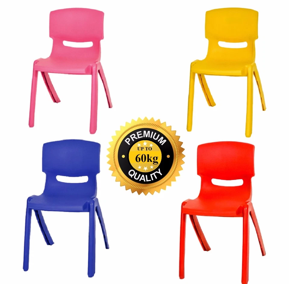 STRONG PLASTIC CHAIRS FOR CHILDRENS KIDS TEA PARTY GARDEN NURSERY SCHOOL CLUB - Image 1 of 1