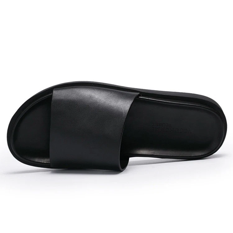 Мужские кожаные тапочки Rea повседневные комфортные сандалии без шнуровки летние пляжные туфли - Изображение 4 из 4