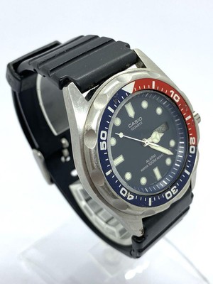 Men CASIO MMA-200W 343 Pepsi Color Diver watch Free Shipping | eBay