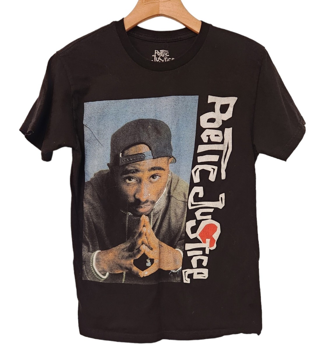 Tupac Shakur 2Pac T-Shirt Poetic Justice Rap Graphic T-Shirt Black