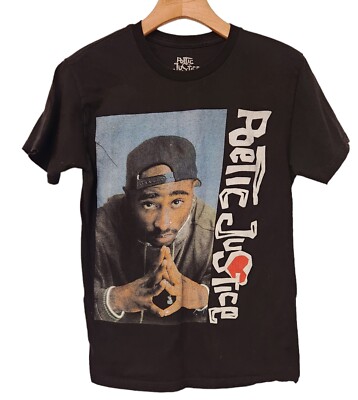 Tupac Shakur 2Pac T-Shirt Poetic Justice Rap Graphic T-Shirt Black