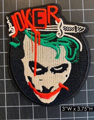 DC Comics: The Joker (Heath Ledger) Embroidered Iron On Patch