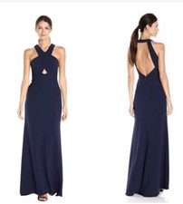 NWT BCBG MAXAZRIA SALOME CUT OUT HALTER GOWN MAXI DRESS SZ 0 340.00