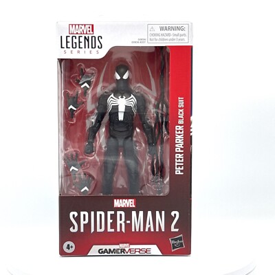 Hasbro Marvel Legends Spider-Man 2 Black Suit Peter Parker New Gamerverse Figure