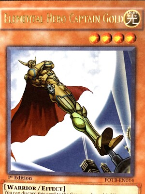 yugioh Elemental Hero Captain Gold FOTB-EN014 1st Edition yugioh Elemental Hero Captain Gold FOTB-EN014 1st Edition