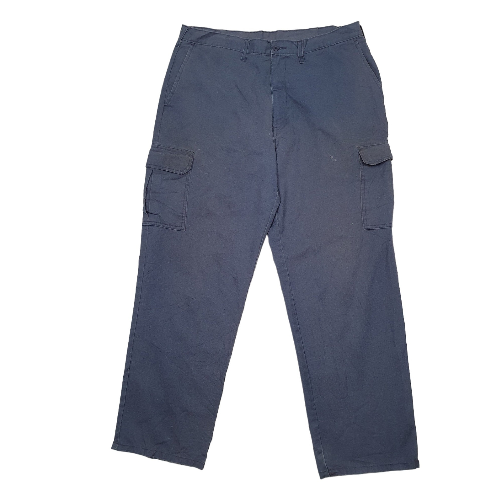 DICKIES Cargo Workwear Trousers Cotton Blue Mens W38 L30 image 2