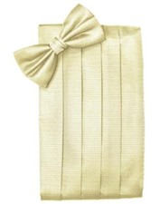 Herringbone Bow Ties and Cummerbunds in Shades of Golds and Yellows