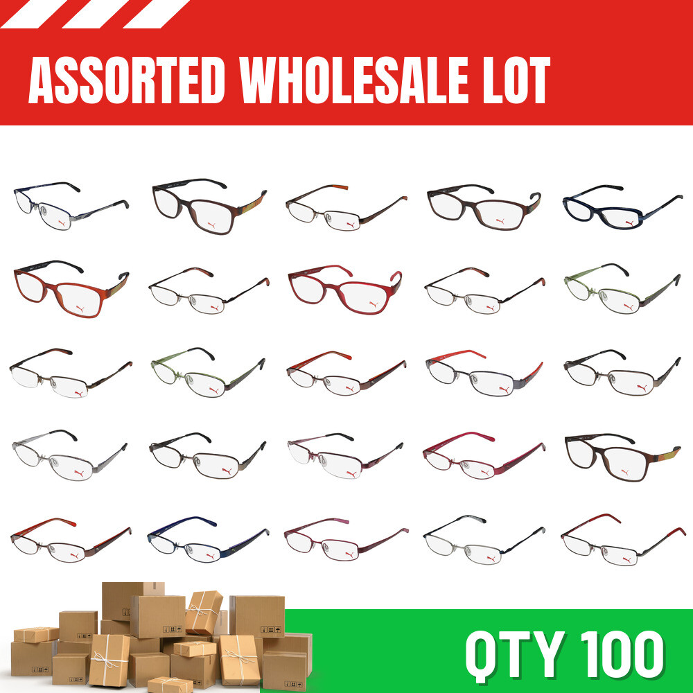 WHOLESALE ASSORTED LOT 100 PUMA EYEGLASSES sale modern