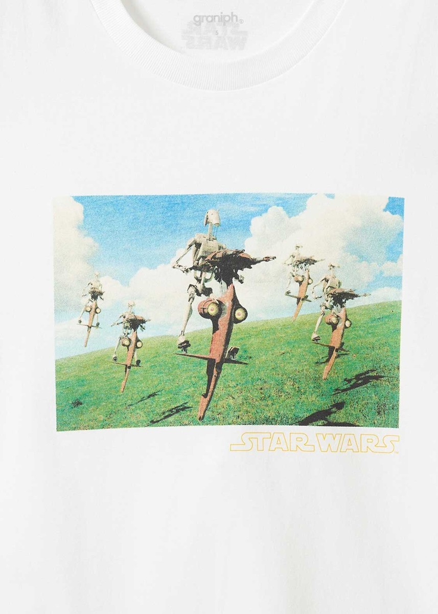 Graniph] Star Wars Battle Droid | T-shirt Size SS~XXL White From