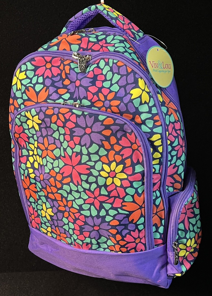 Viv & Lou -NEW- Petal Design Backpack Bag School-Beach  display picture 1