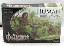 Oathmark OAKP403 Human Light Infantry (30 Hard Plastic Figures) Militia Archers