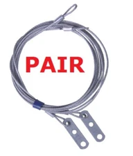 Garage Doors Safety Cable Wire Assembly 1/8″, 7x7 7′ w/ 3 Hole Clip Cone Drums