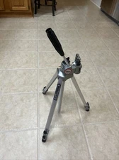 VELBON VE-3C SILVER ALUMINUM HEAVY DUTY ADJUSTABLE CAMERA/VIDEO TRIPOD EUC