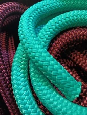 1/2 x 100 ft. Double Braid-Yacht Braid Polyester Rope. Turquoise