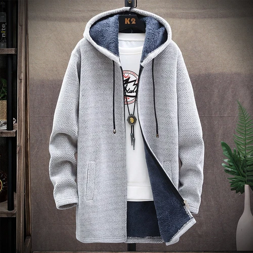 Men Thick Warm Fleece Lined Hooded Hoodie Winter Zip Up Coat Jacket Sweatshirt □ - Picture 17 of 27