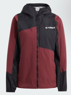 $280 adidas women TERREX Hiking Slim Fit Red Black RAIN.RDY Size Small IB4256