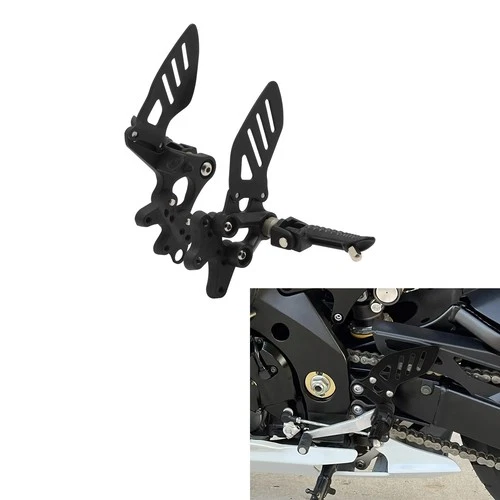 Driver Footrest Foot Pegs Bracket Fit For Suzuki GSXR1000 2005-2008 Sand Black